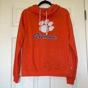 Clemson University Tigers Cowl Neck Hoodie with Kangaroo Pocket Size large